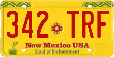 NM license plate 342TRF