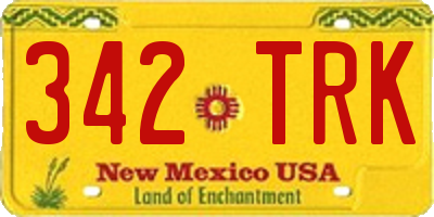 NM license plate 342TRK