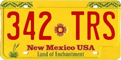 NM license plate 342TRS