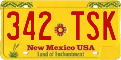 NM license plate 342TSK