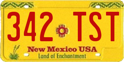 NM license plate 342TST