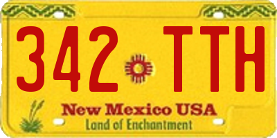 NM license plate 342TTH