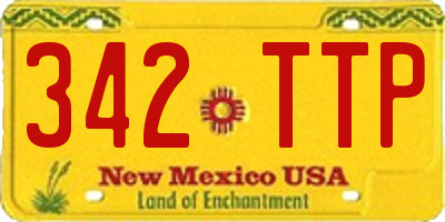 NM license plate 342TTP