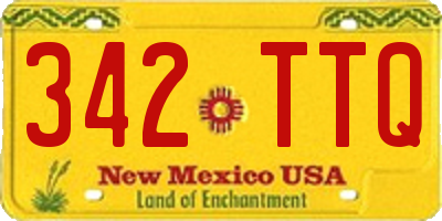 NM license plate 342TTQ