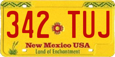 NM license plate 342TUJ
