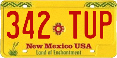 NM license plate 342TUP
