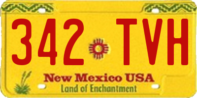 NM license plate 342TVH