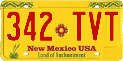 NM license plate 342TVT