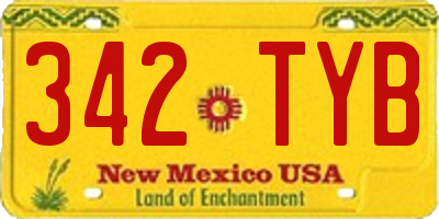 NM license plate 342TYB