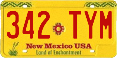 NM license plate 342TYM