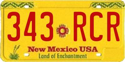 NM license plate 343RCR