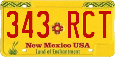 NM license plate 343RCT