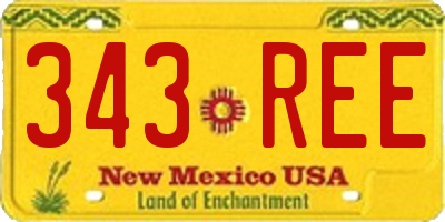 NM license plate 343REE