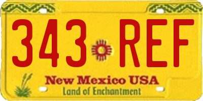 NM license plate 343REF