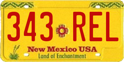 NM license plate 343REL