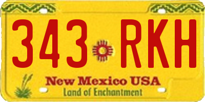 NM license plate 343RKH