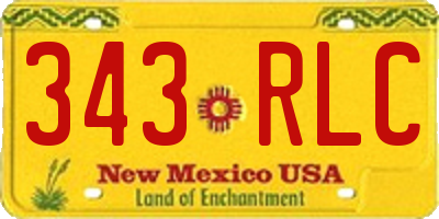 NM license plate 343RLC
