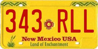 NM license plate 343RLL
