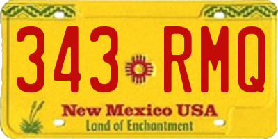 NM license plate 343RMQ