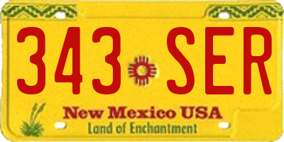 NM license plate 343SER