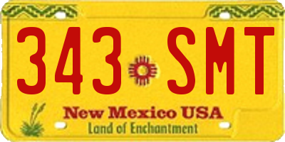 NM license plate 343SMT
