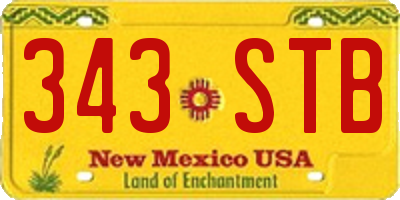 NM license plate 343STB