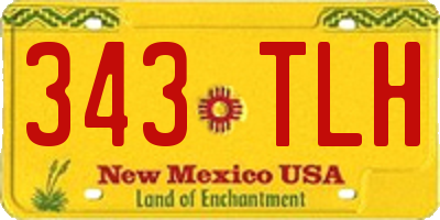 NM license plate 343TLH