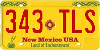 NM license plate 343TLS