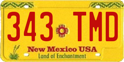 NM license plate 343TMD