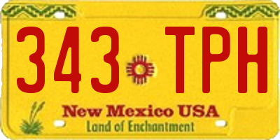 NM license plate 343TPH