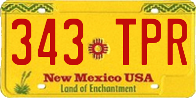 NM license plate 343TPR