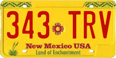 NM license plate 343TRV
