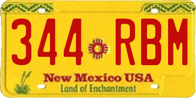 NM license plate 344RBM