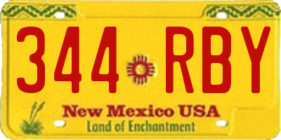NM license plate 344RBY