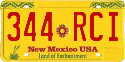 NM license plate 344RCI