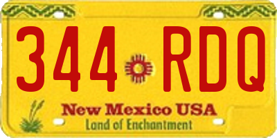 NM license plate 344RDQ