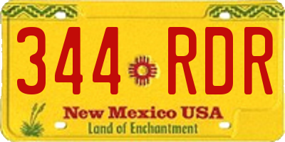 NM license plate 344RDR