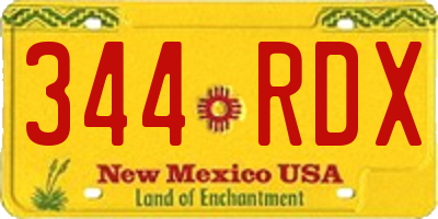 NM license plate 344RDX