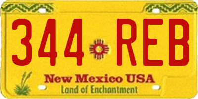 NM license plate 344REB