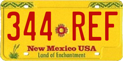 NM license plate 344REF