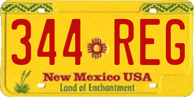 NM license plate 344REG