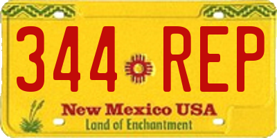 NM license plate 344REP