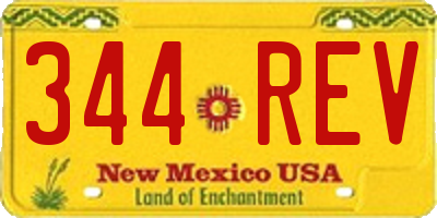 NM license plate 344REV