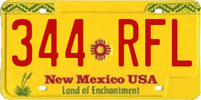 NM license plate 344RFL
