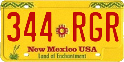 NM license plate 344RGR