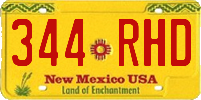 NM license plate 344RHD