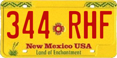 NM license plate 344RHF