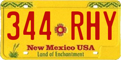 NM license plate 344RHY