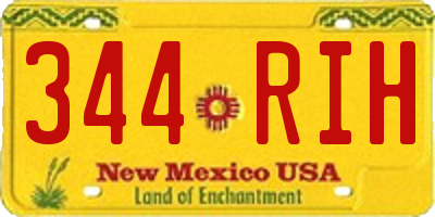 NM license plate 344RIH