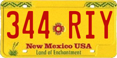 NM license plate 344RIY